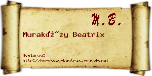 Muraközy Beatrix névjegykártya