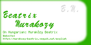 beatrix murakozy business card